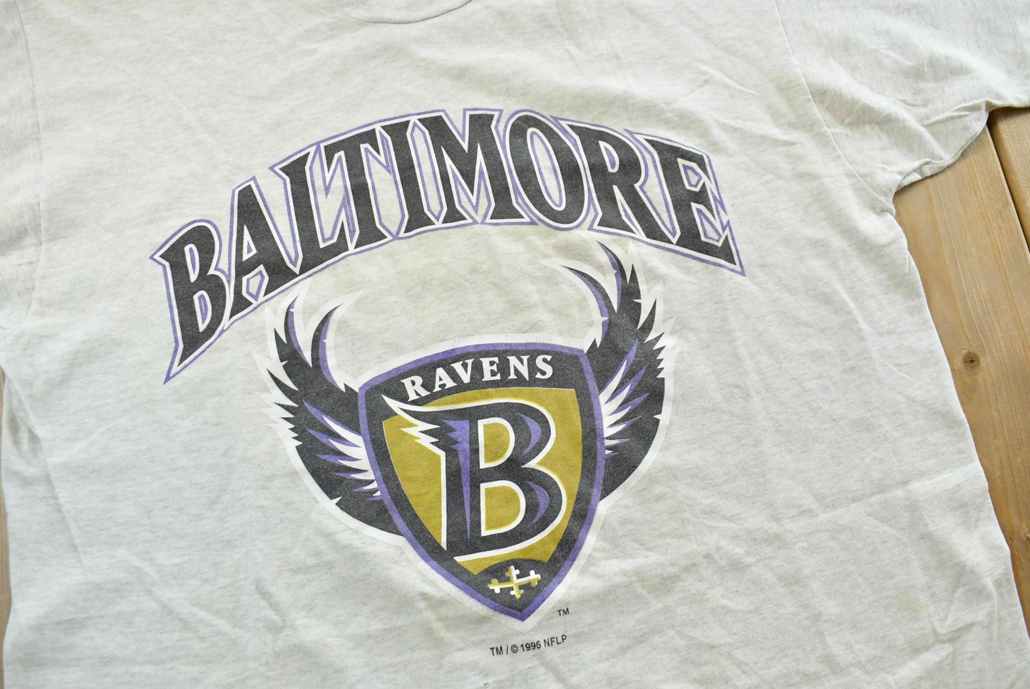 Vintage 1996 Baltimore Ravens Inaugural Season NFL Graphic T-Shirt Men's L