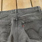 Vintage 2000s Levi's 505 Regular Straight Fit Starched Denim Black Jeans Men's 33 x 27.5