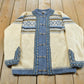 Vintage 1980s Norlander Wool Knit Cardigan Sweater Women's L / Vintage Cardigan / Button Up Cardigan / 80s Nordic Sweatshirt / Fair Isle