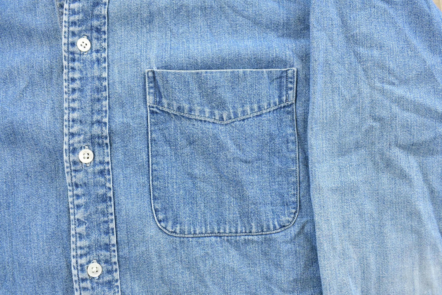 Vintage 1990s Banana Republic Denim Button Up Shirt Men's Medium