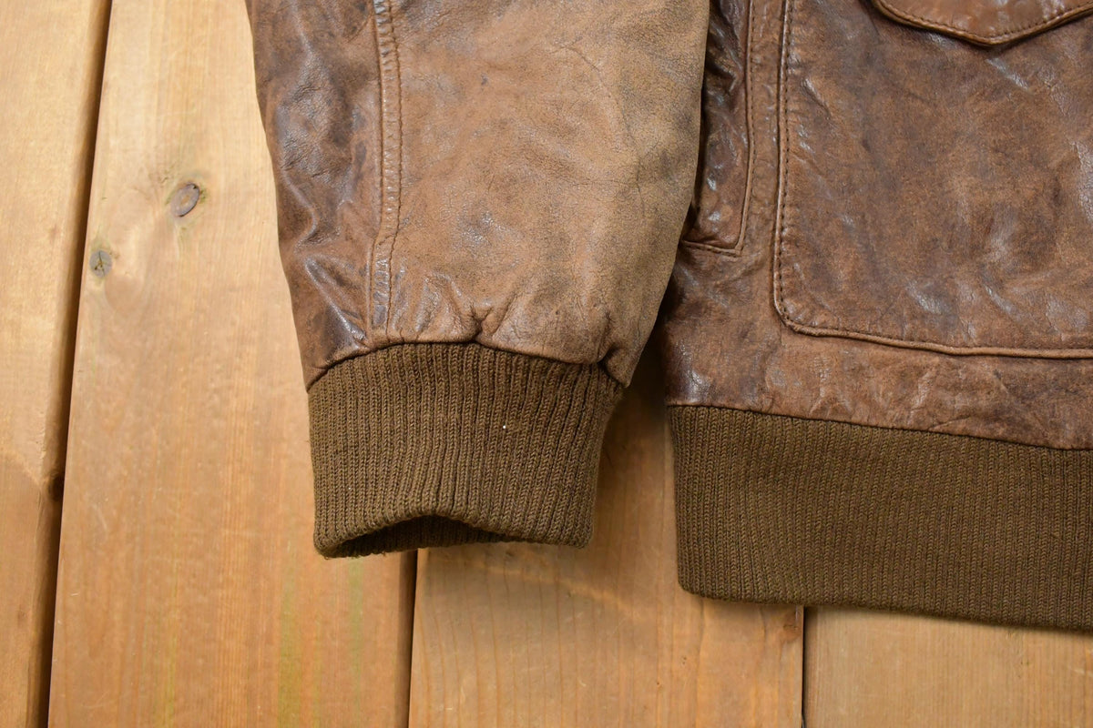 Vintage 1980s G III Leather Flight Bomber Jacket Men's S