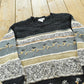 Vintage 1990s Christina Embroidered Cotton Knit Floral Sweater Women's S
