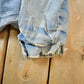 Vintage 1990s Distressed Faded Wrangler Synthetic Fur Lined Jean Jacket