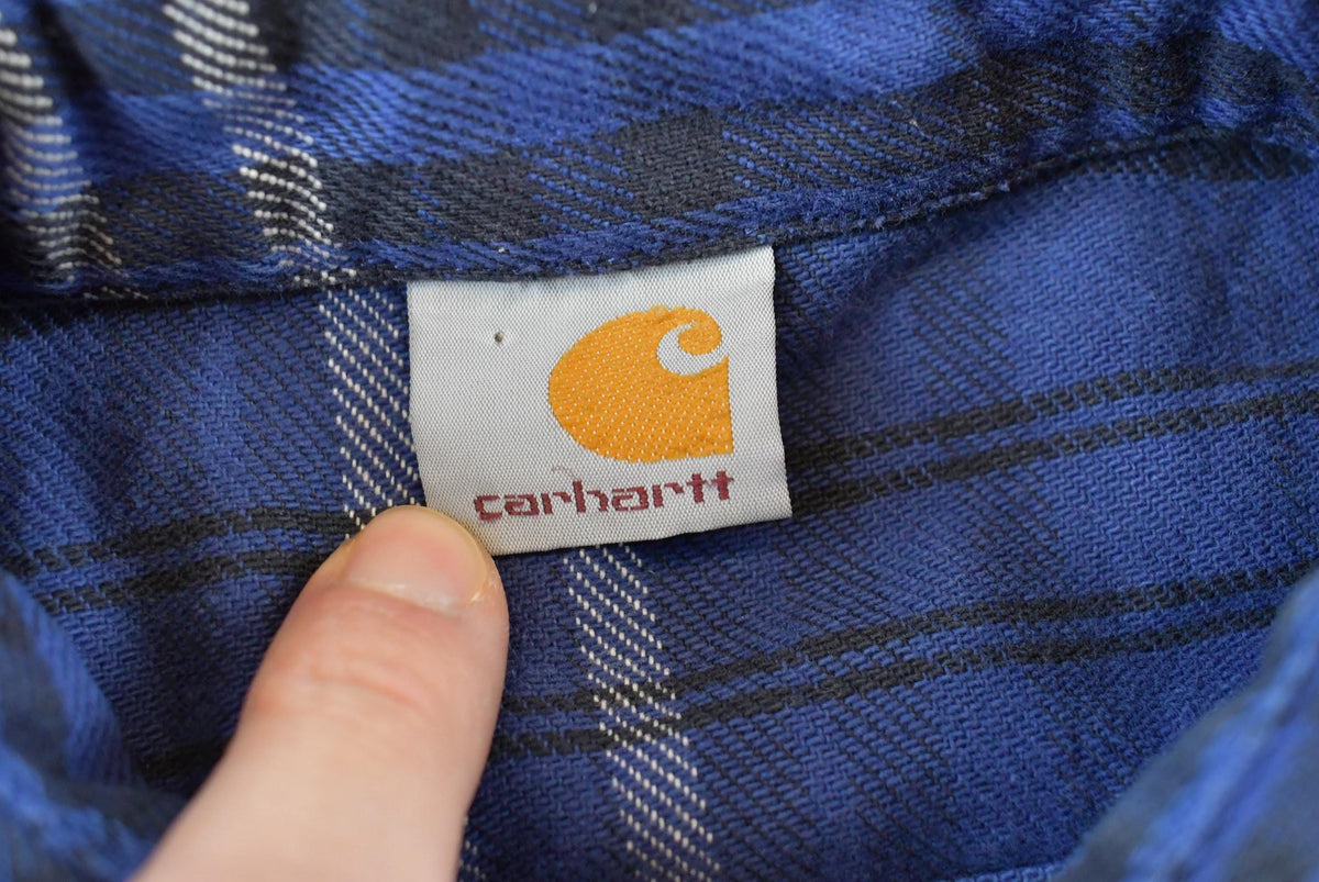 Vintage 2000s Carhartt Plaid Button Up Flannel Shirt Men's L