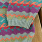 Vintage 1990s Gap Abstract Knit Cardigan Sweater Youth L