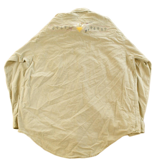 Vintage 1990s Native Art Graphic Western Style Button Up Shirt Men's 2XL