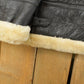 Vintage 1980s Shearling Leather Fur Jacket Men's 2XL