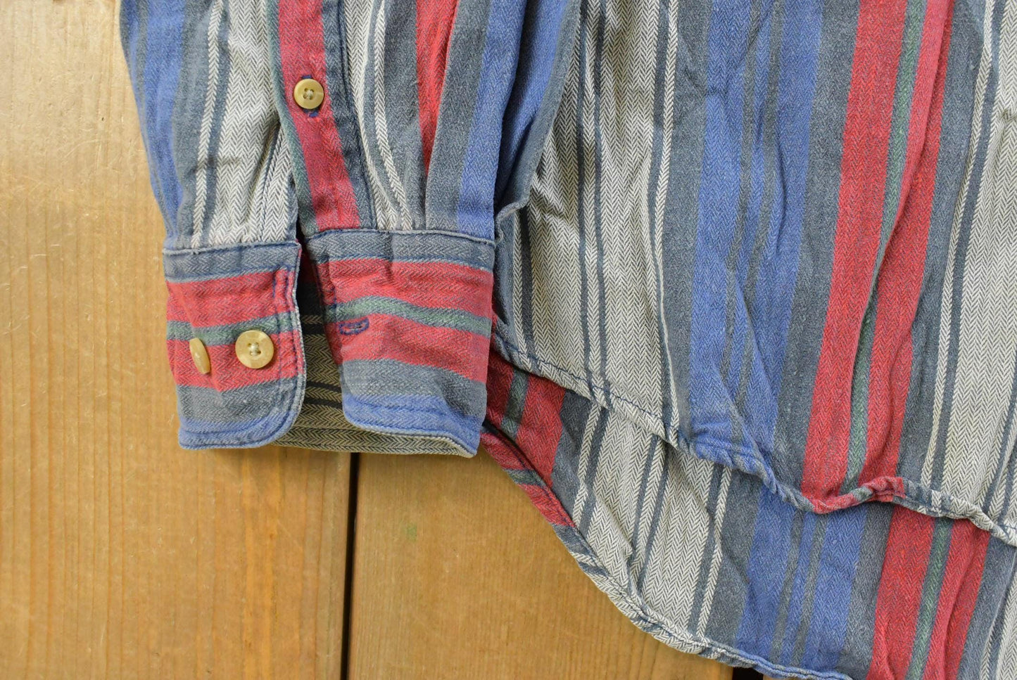 Vintage 1990s Catalina Striped Yachting Button Up Shirt Men's Large