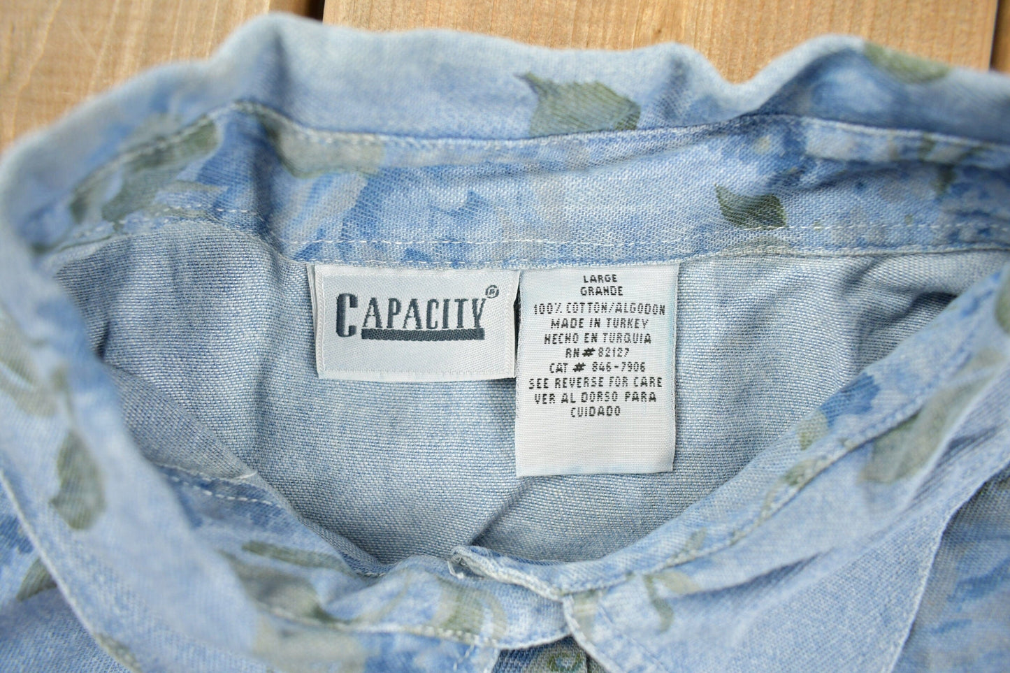 Vintage 1990s Capacity Floral Button Up Shirt Men's Large