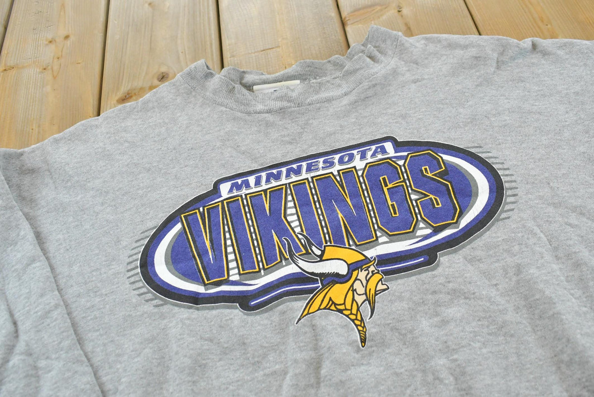 Vintage 1990s Logo Athletic Minnesota Vikings Crewneck Sweatshirt Men's XL