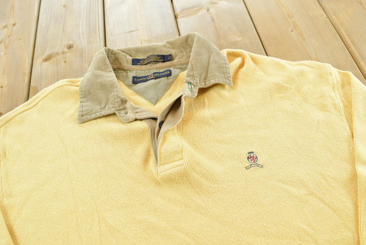Vintage 1990s Tommy Hilfiger Long Sleeve Polo Shirt Men's L