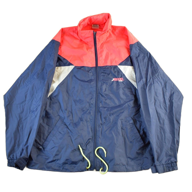 Vintage 1990s Brooks Embroidered Windbreaker Jacket Men's Large