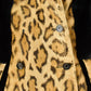 Vintage 1960s Fredric Cleveland Faux Leopard Print Fur Coat Women's M