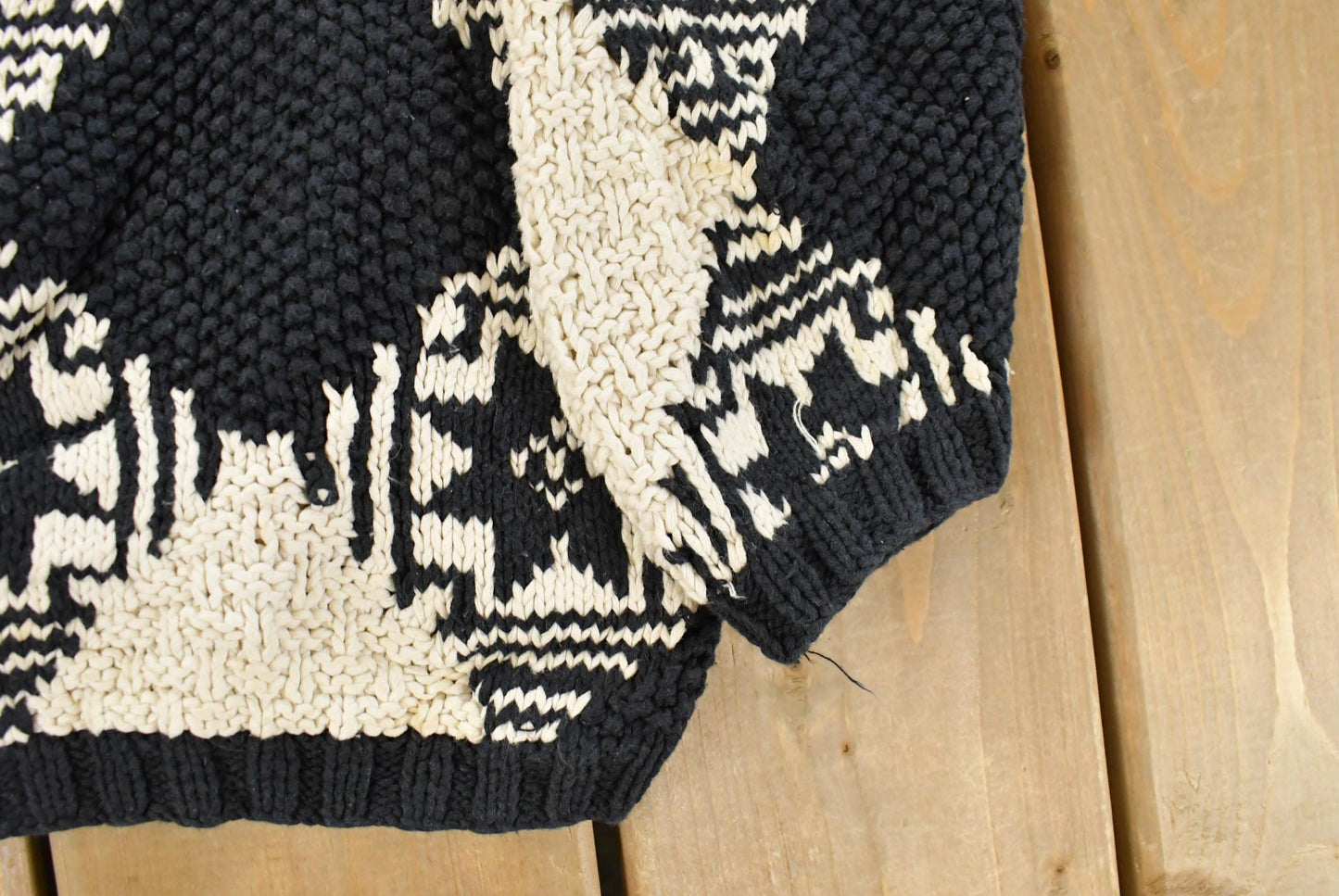 Vintage 1990s Gap Pattern Hand Knit Sweater Women's S