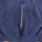 Vintage 1990s Russell Athletics Blank Navy Blue Full Zip Hoodie Sweatshirt Men's L