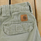 Vintage 1990s Carhartt Distressed Cargo Canvas Shorts Men's 42