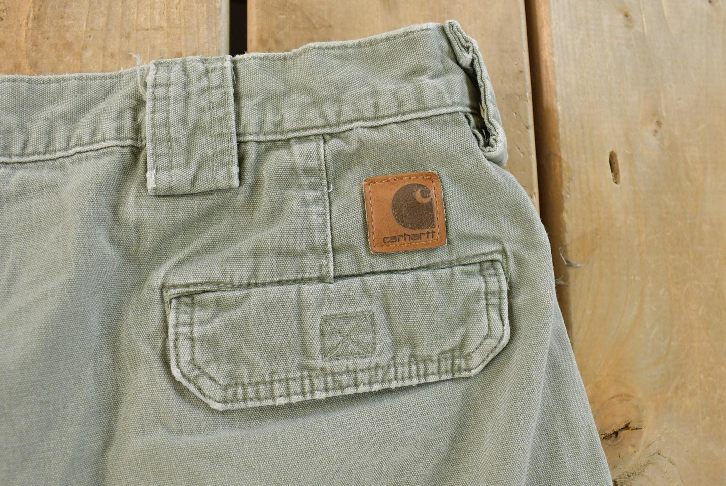 Vintage 1990s Carhartt Distressed Cargo Canvas Shorts Men's 42