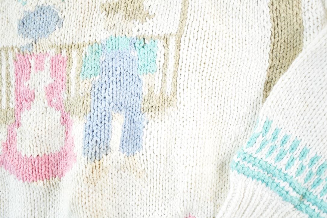 Vintage 1990s Woolrich Woman Knit Porch Swing Crewneck Sweater Womens S