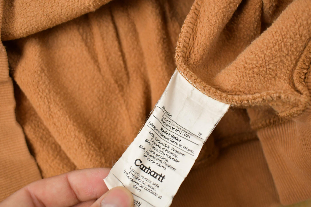 Vintage 1990s Carhartt Full Zip Thermal Lined Hoodie Sweatshirt Men's 2XL