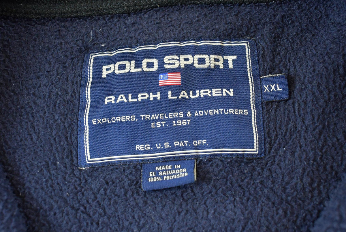 Vintage 2000s Polo Ralph Lauren Full Zip Up Fleece Sweater Men's 2XL