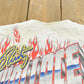 Vintage 1999 Rusty Wallace Harley Davidson All Over Print Flames NASCAR Racing T-Shirt Mens L