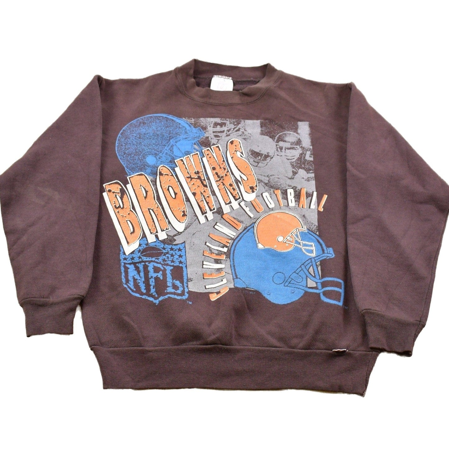 Vintage 1990s Logo 7 Cleveland Browns Crewneck Sweatshirt Men's XS