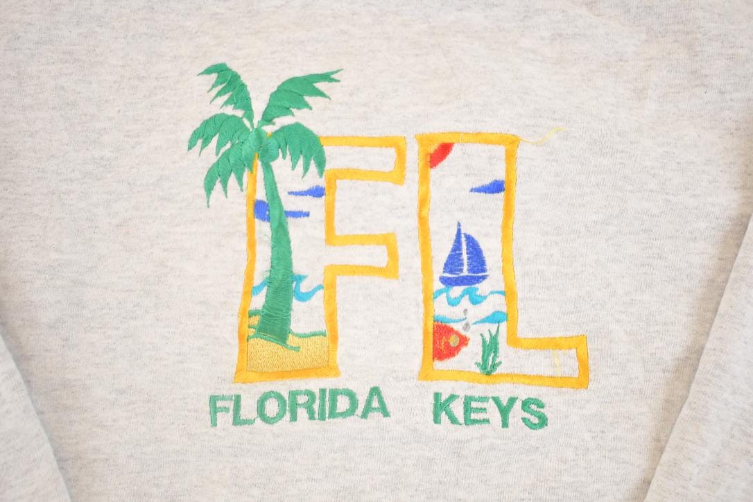 Vintage 1990s Florida Keys Souvenir Crewneck Sweatshirt Mens L