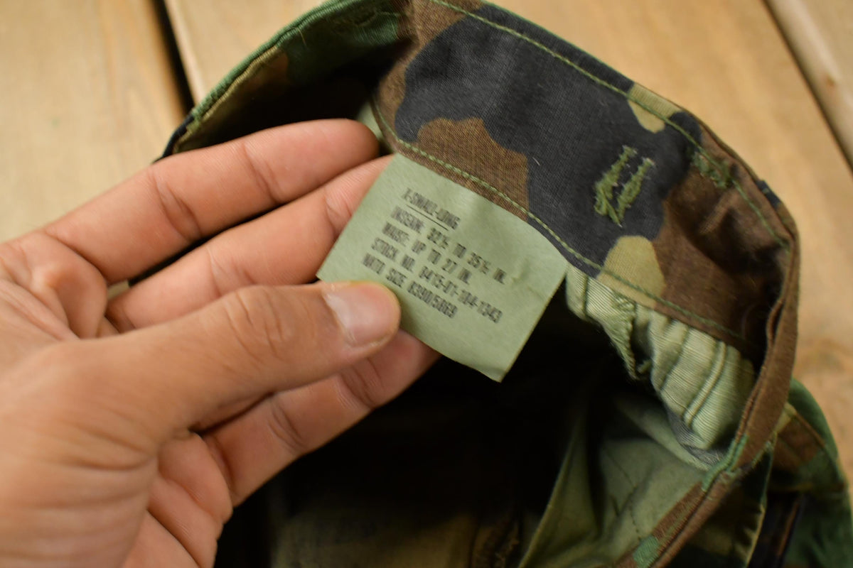 Vintage 2000s Army Woodland Camouflage Cropped Cargo Pants Men's 27 x 20