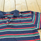 Vintage 1990s Honors Striped Polo Shirt Men's L