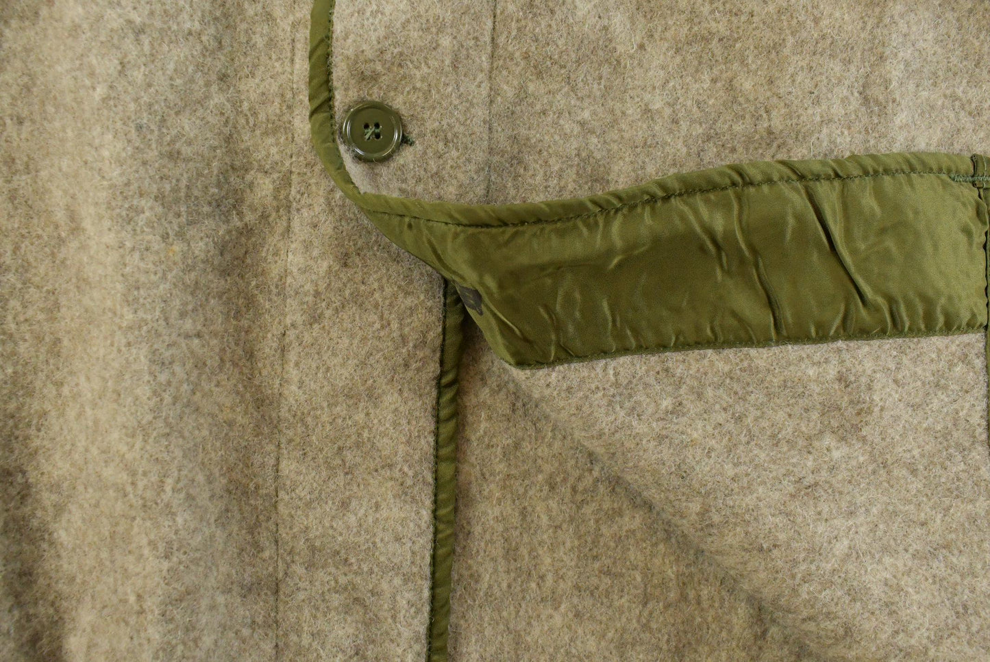 Vintage 1971 Wool Military Parka Field Liner Jacket Men's L