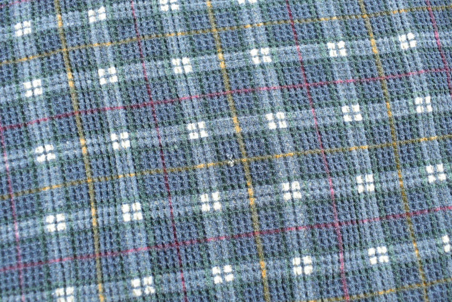 Vintage 1990s Plaid Henley Long Sleeve Thermal Shirt Men's L