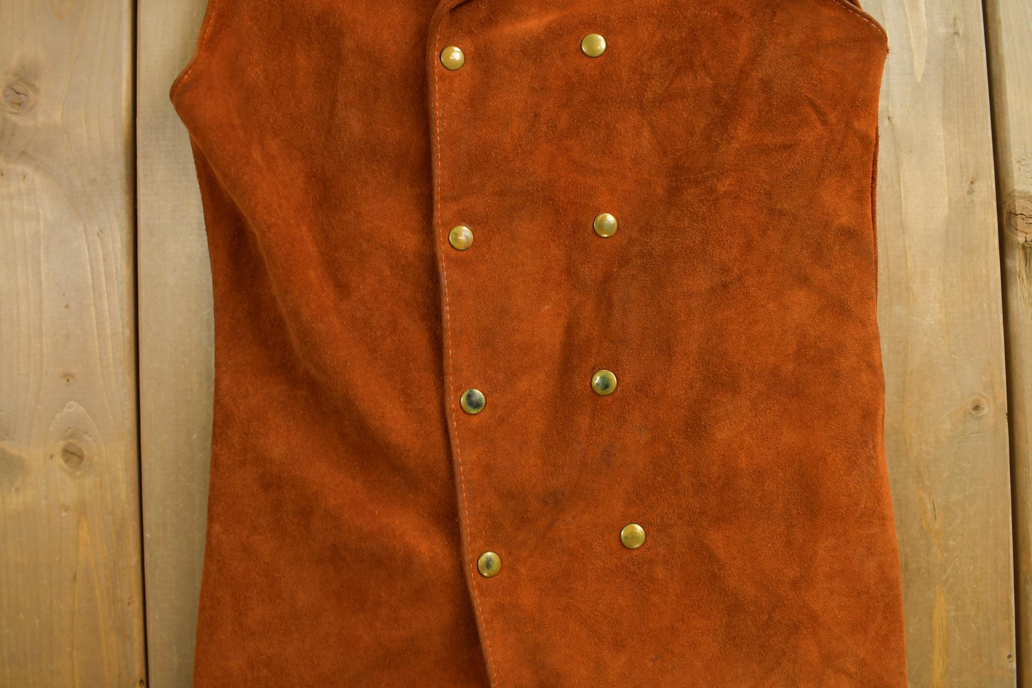 Vintage 1960s Suede Leather Vest Women's S