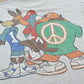 Vintage 1993 Bugs Bunny Taz Wile E Coyote Hip Hop Looney Tunes Cartoon T-Shirt Men's XL