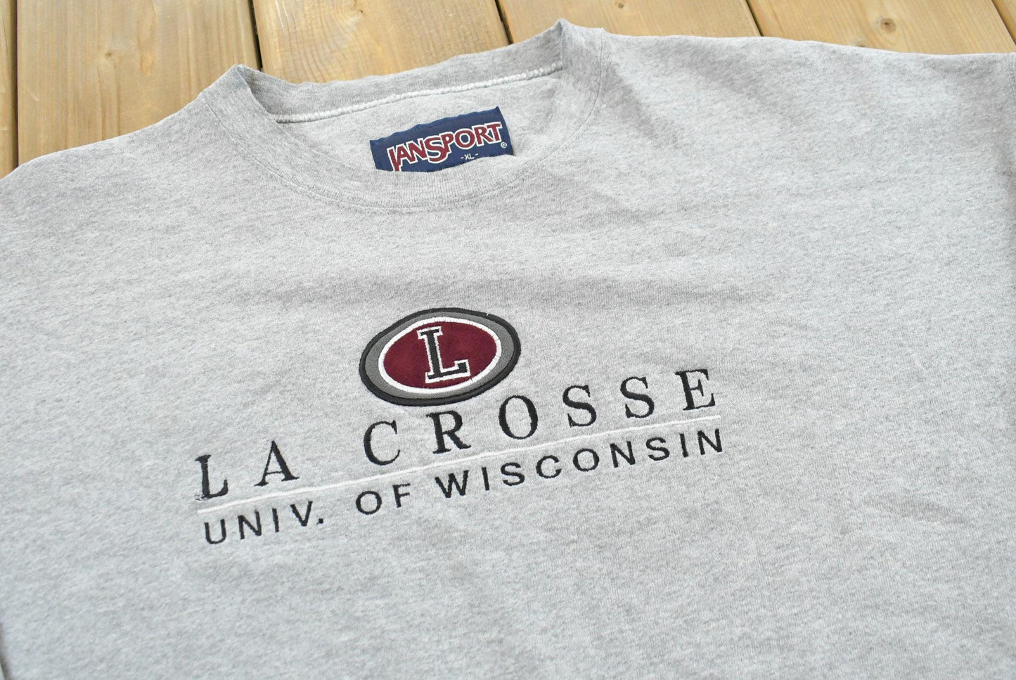 Vintage 1990s UW LA Crosse Jansport Crewneck Sweatshirt Men's L