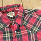 Vintage 1990s Ely Cattleman Plaid Flannel Snaps Button Up Shirt Men's L