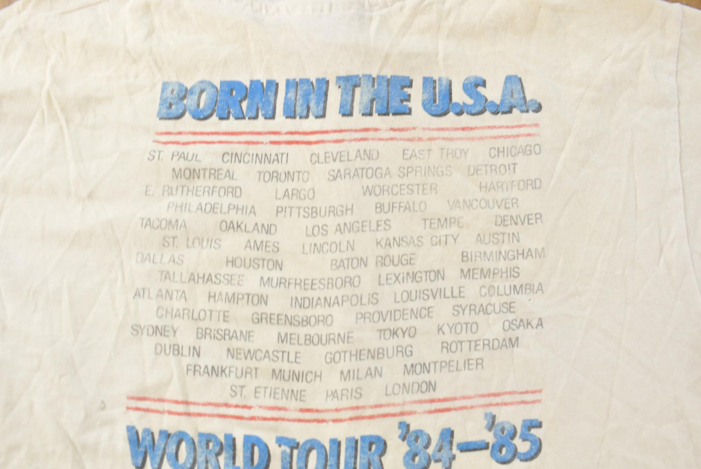 Vintage 1984 Bruce Springsteen Born In The USA Band Concert T-shirt Mens XL