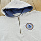 Vintage 1990s Artisans Elroy-Sparta Wisconsin Souvenir Quarter Zip Embroidered Hoodie Sweatshirt Mens XL / 90's Destination Streetwear