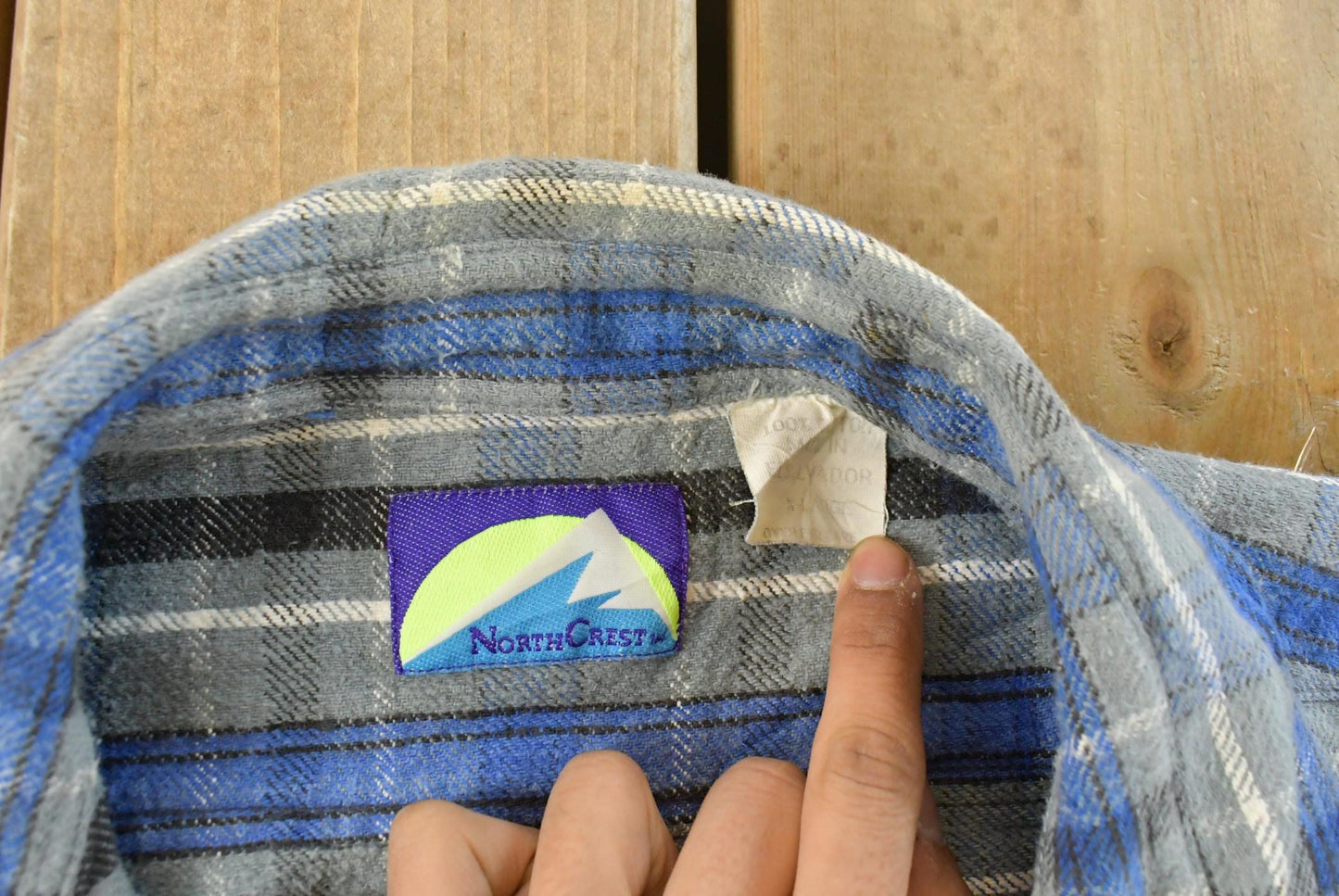 Vintage 1990s North Crest Plaid Flannel Button Up Shirt Men's XL