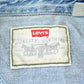 Vintage 1990s Distressed Levis Red Tab Denim Heavyweight Button Up Shirt Men's XL