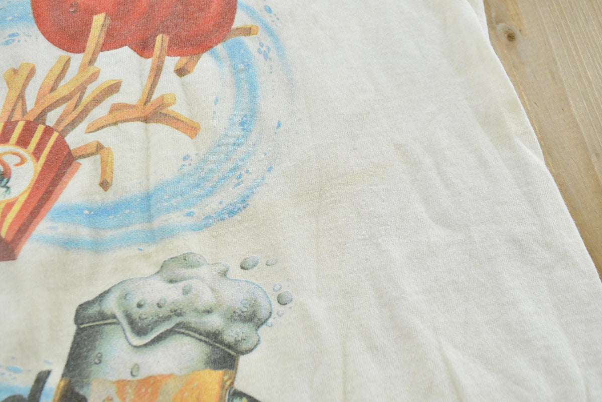 Vintage 1995 Jimmy Buffett's Caribbean Soul Cheese Burger in Paradise Souvenir Single Stitch Graphic T-Shirt Men's M