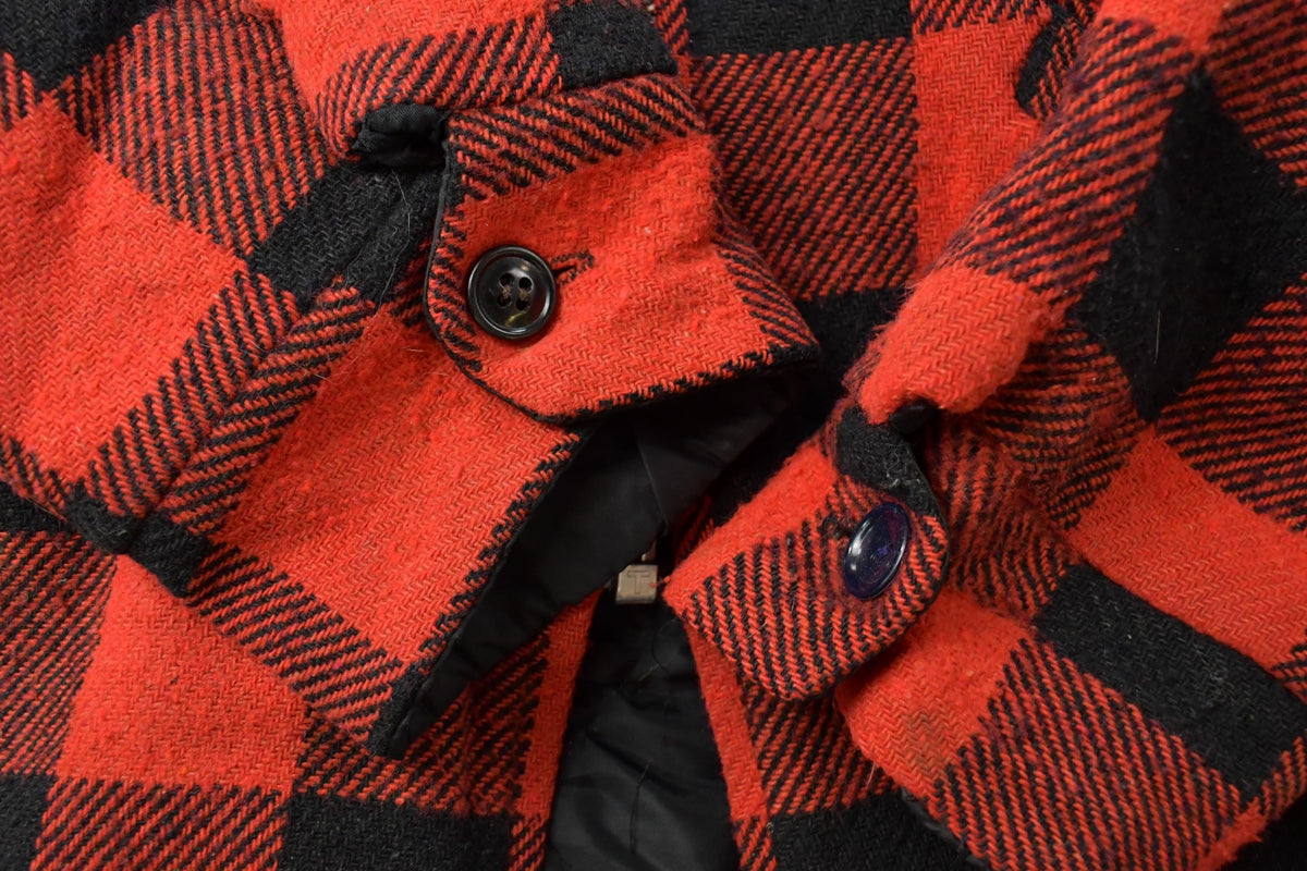 Vintage 1990s Weatherguard Shane Full Zip Buffalo Plaid Wool Hunting Shacket Mens XL