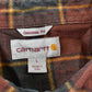 Vintage 2000s Carhartt Plaid Button Up Flannel Shirt Men's L