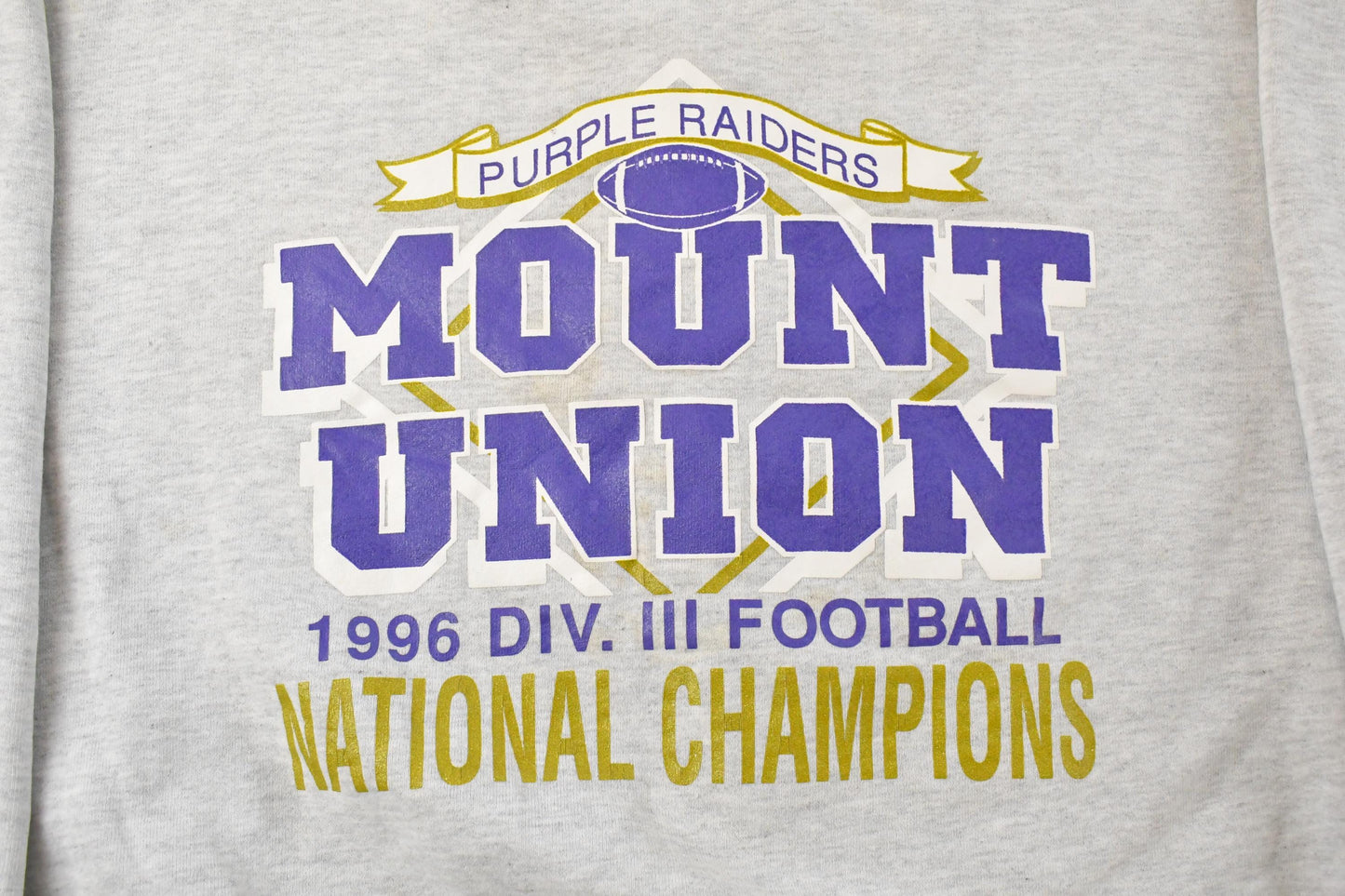 Vintage 1990s Mount Union Div III Football Champions Crewneck Sweatshirt Men's 2XL