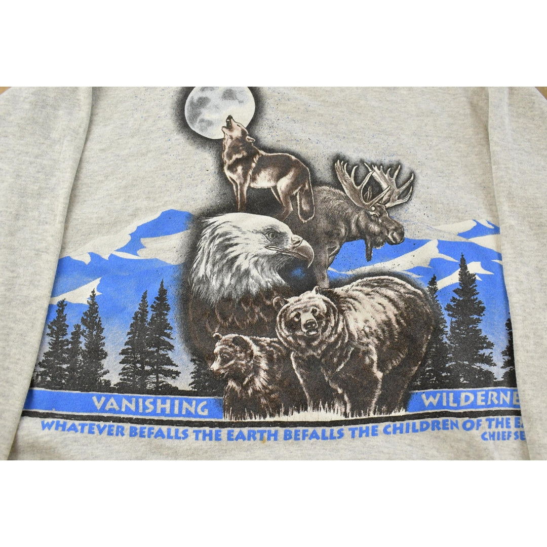 Vintage 1990s Wilderness Outdoors Crewneck Sweatshirt Men's XL
