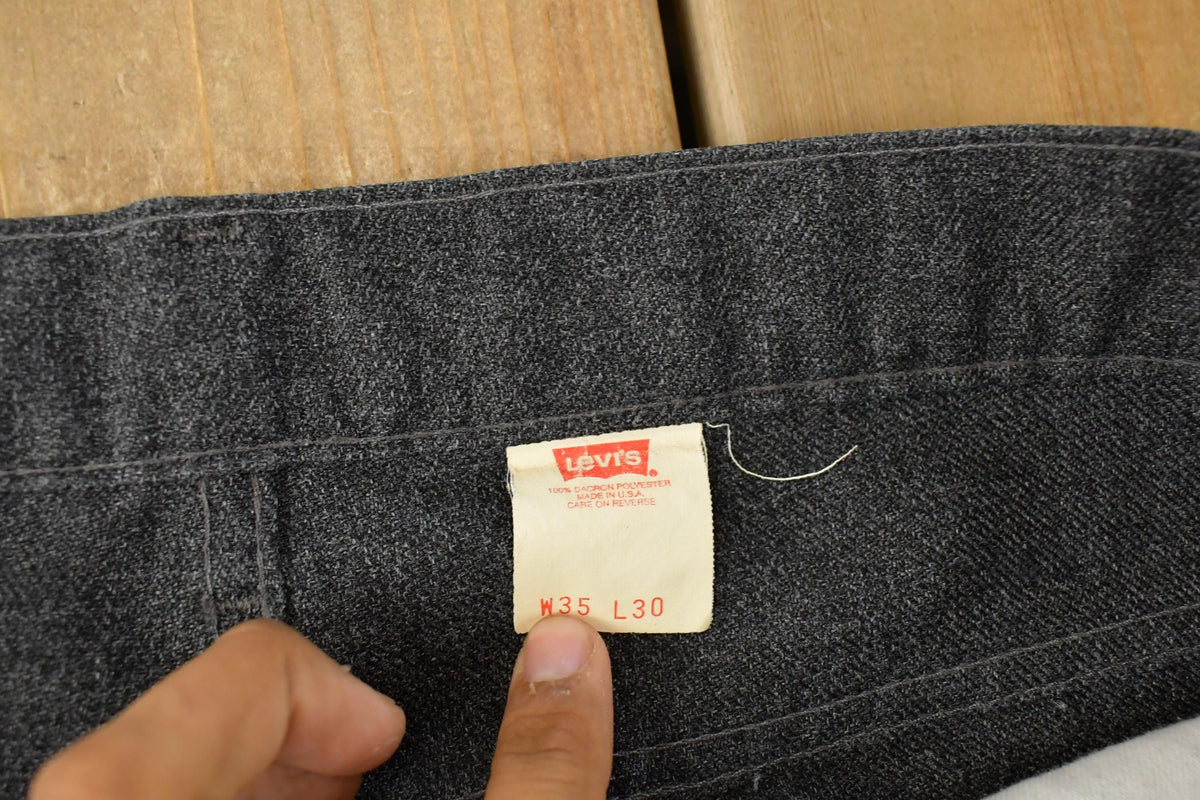 Vintage 1970s Levi's Slacks Pleated Flare Bell Bottom Pants Men's 34 x 28