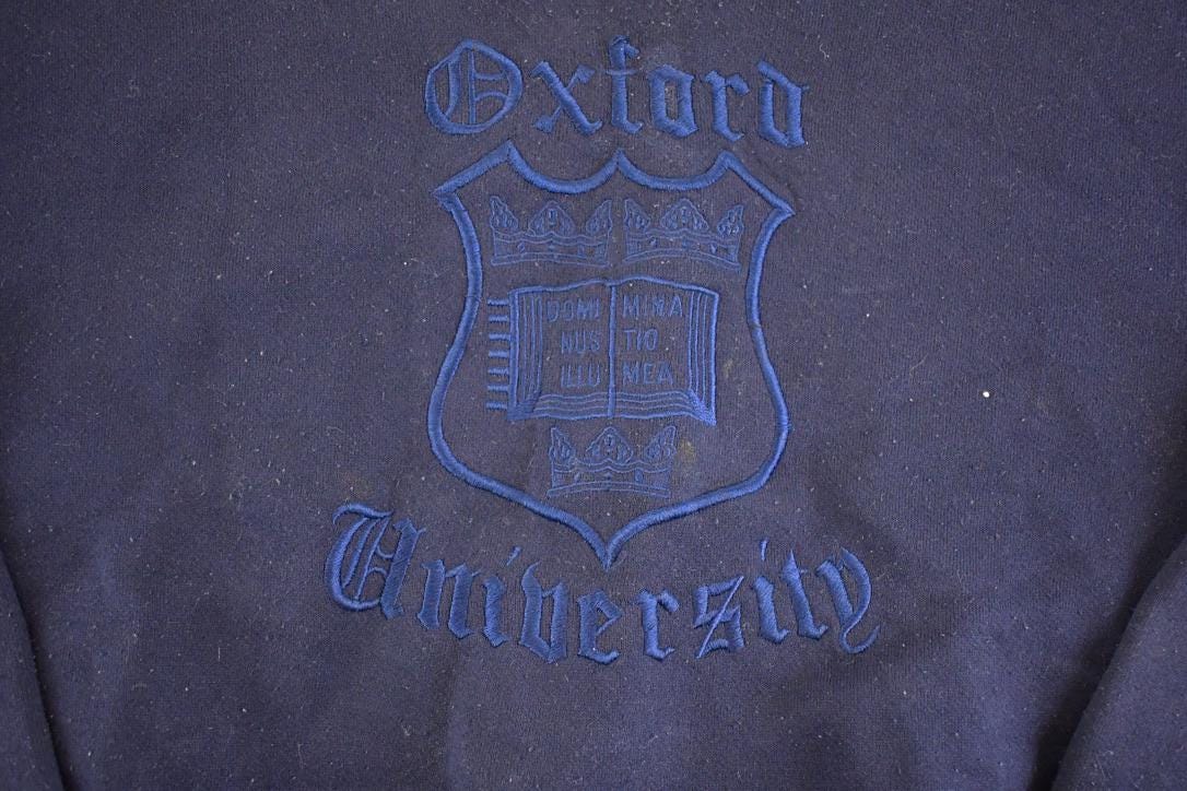 Vintage 1990s Oxford University Crewneck Sweatshirt Men's M