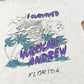 Vintage 1990s Hurricane Andrew Florida Graphic T Shirt Men's XL
