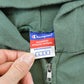 Vintage 2000s Champion Blank Green Full Zip Hoodie Sweatshirt Men's S