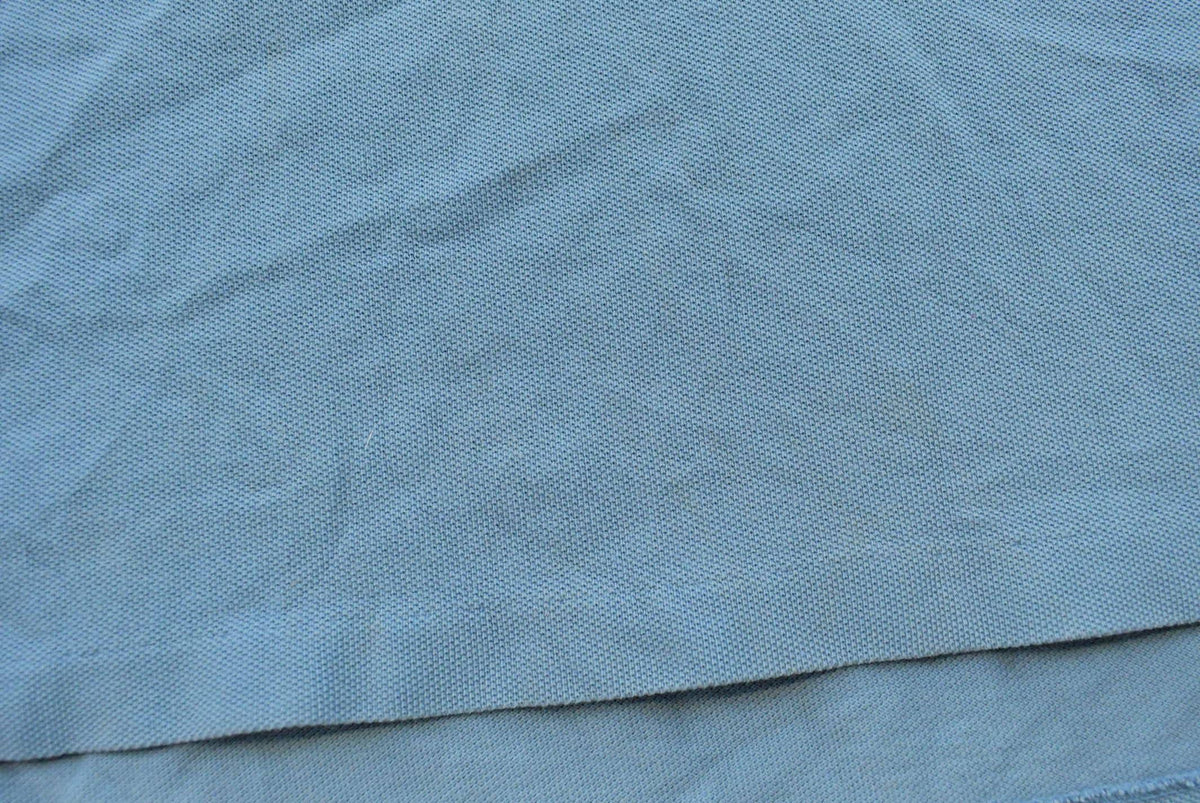Vintage 1990s Polo By Ralph Lauren Blank Blue Small Pony Short Sleeve Polo Shirt Men's XL