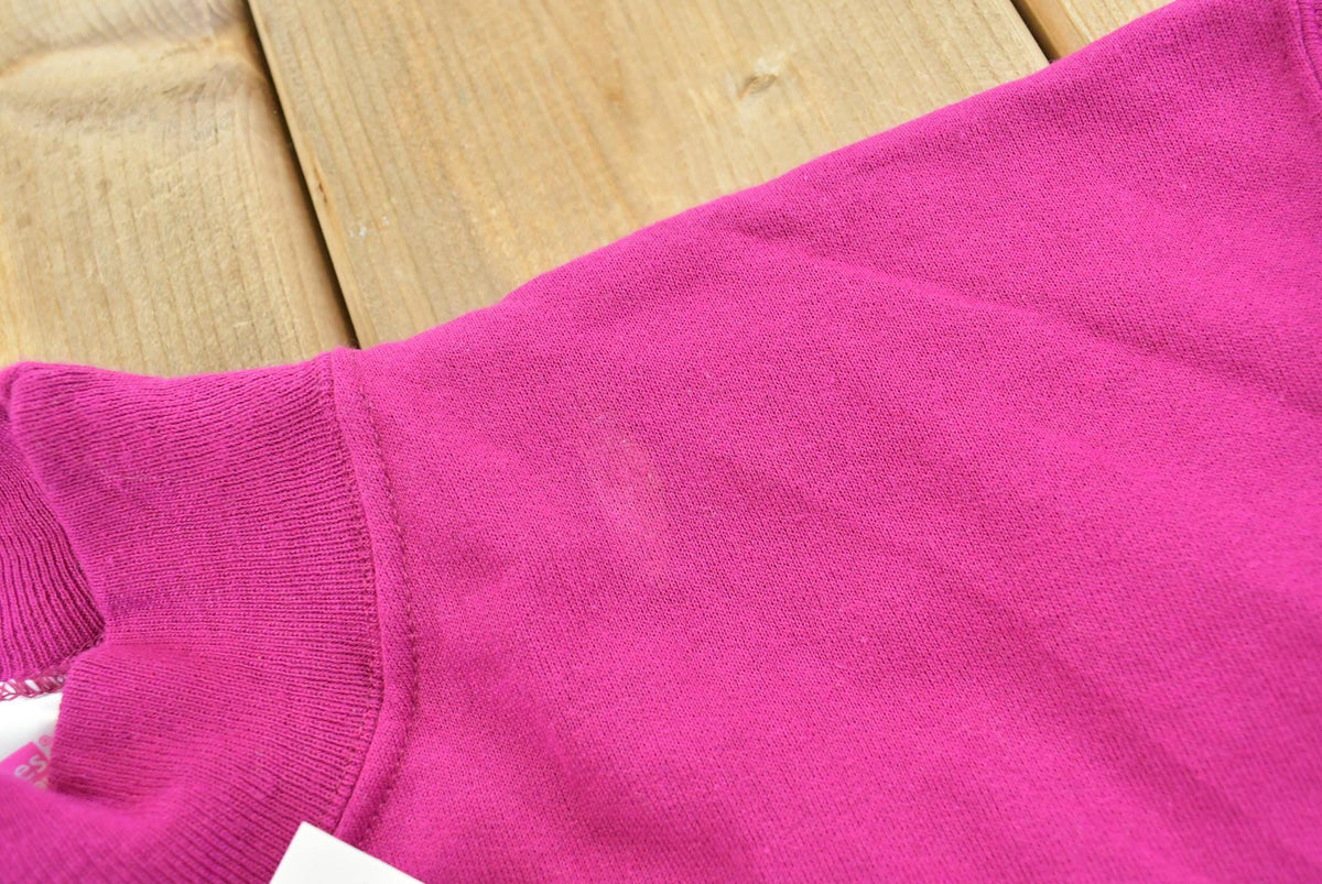 Vintage 1990s Deadstock Hanes Her Way Blank Magenta Crewneck Sleep Sweatshirt Women's M Long